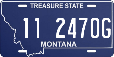 MT license plate 112470G