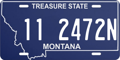 MT license plate 112472N