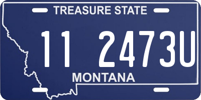 MT license plate 112473U