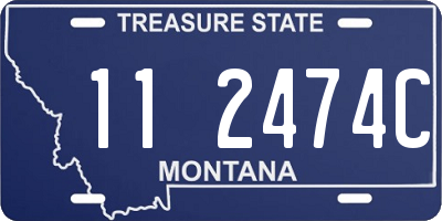 MT license plate 112474C