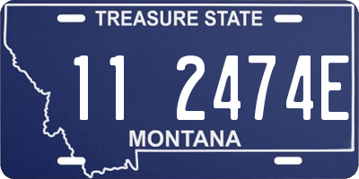 MT license plate 112474E