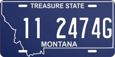 MT license plate 112474G