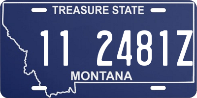 MT license plate 112481Z