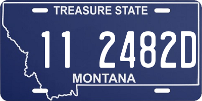 MT license plate 112482D