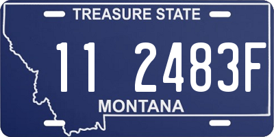 MT license plate 112483F
