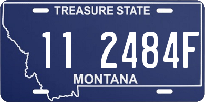 MT license plate 112484F