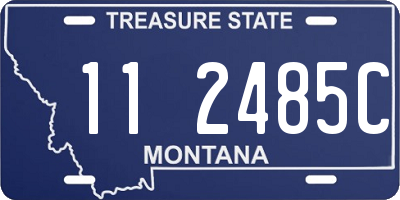 MT license plate 112485C