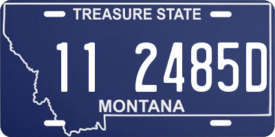 MT license plate 112485D