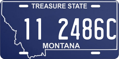 MT license plate 112486C