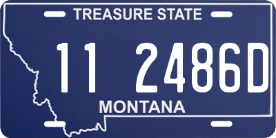 MT license plate 112486D