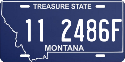 MT license plate 112486F