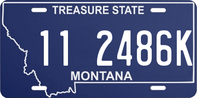 MT license plate 112486K