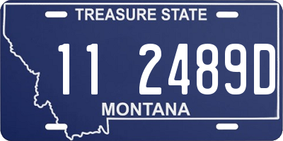 MT license plate 112489D