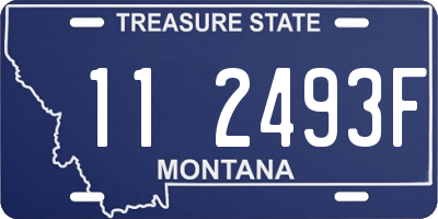 MT license plate 112493F