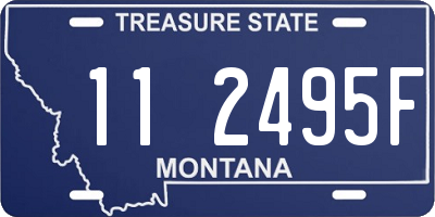 MT license plate 112495F