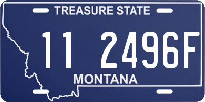 MT license plate 112496F