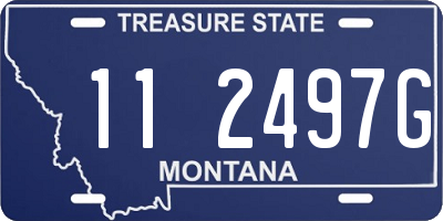 MT license plate 112497G