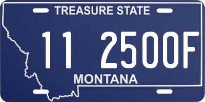 MT license plate 112500F