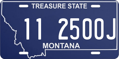 MT license plate 112500J