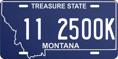 MT license plate 112500K