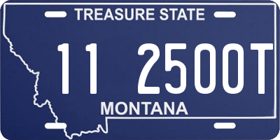 MT license plate 112500T