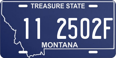 MT license plate 112502F