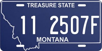 MT license plate 112507F