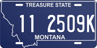 MT license plate 112509K