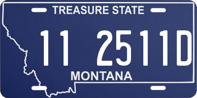 MT license plate 112511D