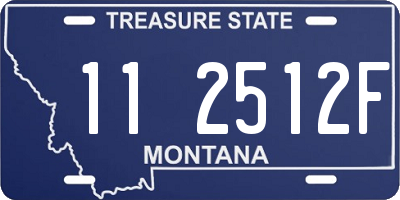 MT license plate 112512F