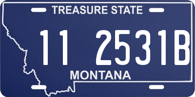 MT license plate 112531B