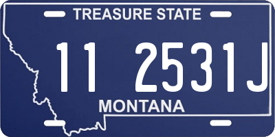 MT license plate 112531J