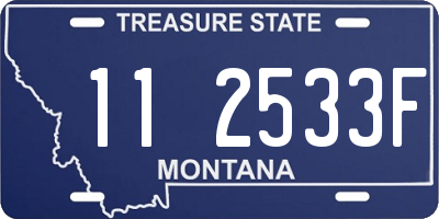 MT license plate 112533F