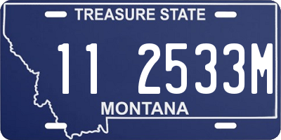 MT license plate 112533M