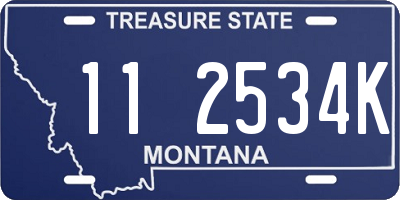 MT license plate 112534K