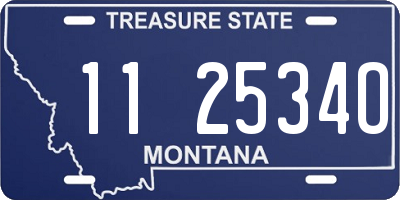 MT license plate 112534O