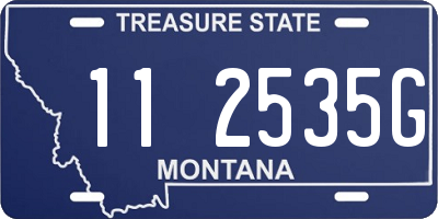 MT license plate 112535G