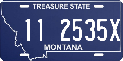 MT license plate 112535X