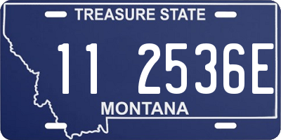 MT license plate 112536E