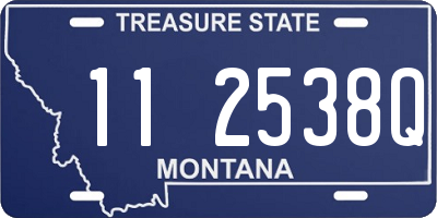 MT license plate 112538Q