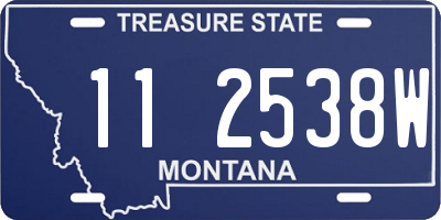 MT license plate 112538W