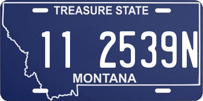 MT license plate 112539N