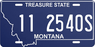 MT license plate 112540S