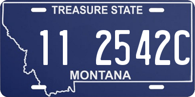 MT license plate 112542C