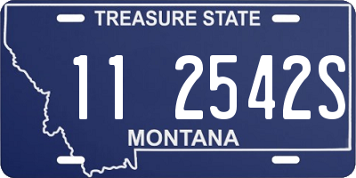 MT license plate 112542S