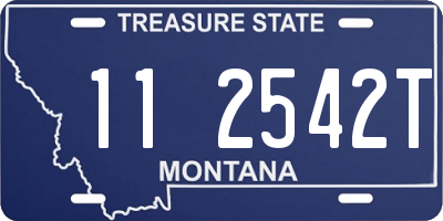 MT license plate 112542T