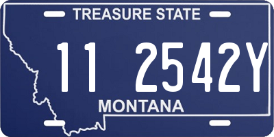 MT license plate 112542Y