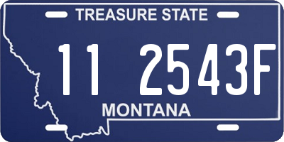 MT license plate 112543F