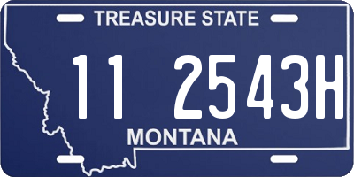 MT license plate 112543H