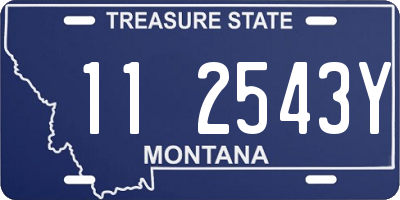 MT license plate 112543Y